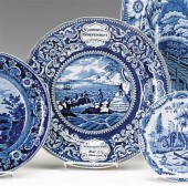     	Historical blue transferware plate