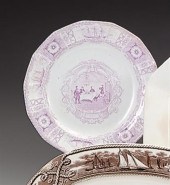     	Lavender transferware plate   