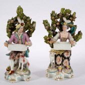 A pair of Chelsea Derby porcelain figures