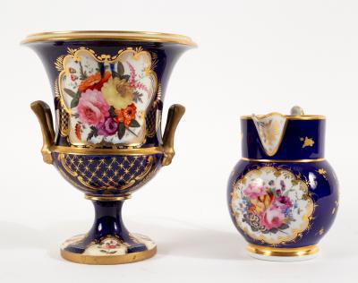 A Coalport campana-shaped vase, circa 1820,