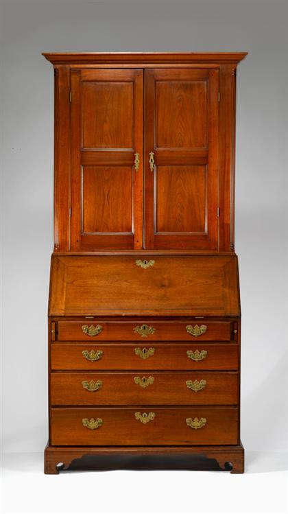 Chippendale walnut secretary bookcase   