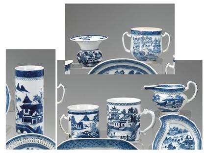 Group of Chinese export porcelain Canton