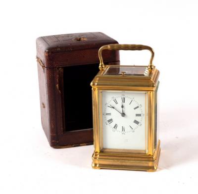 A French gilt brass carriage clock 2dd548