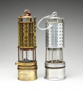TWO AMERICAN CARBIDE MINERS LAMPS. Twentieth
