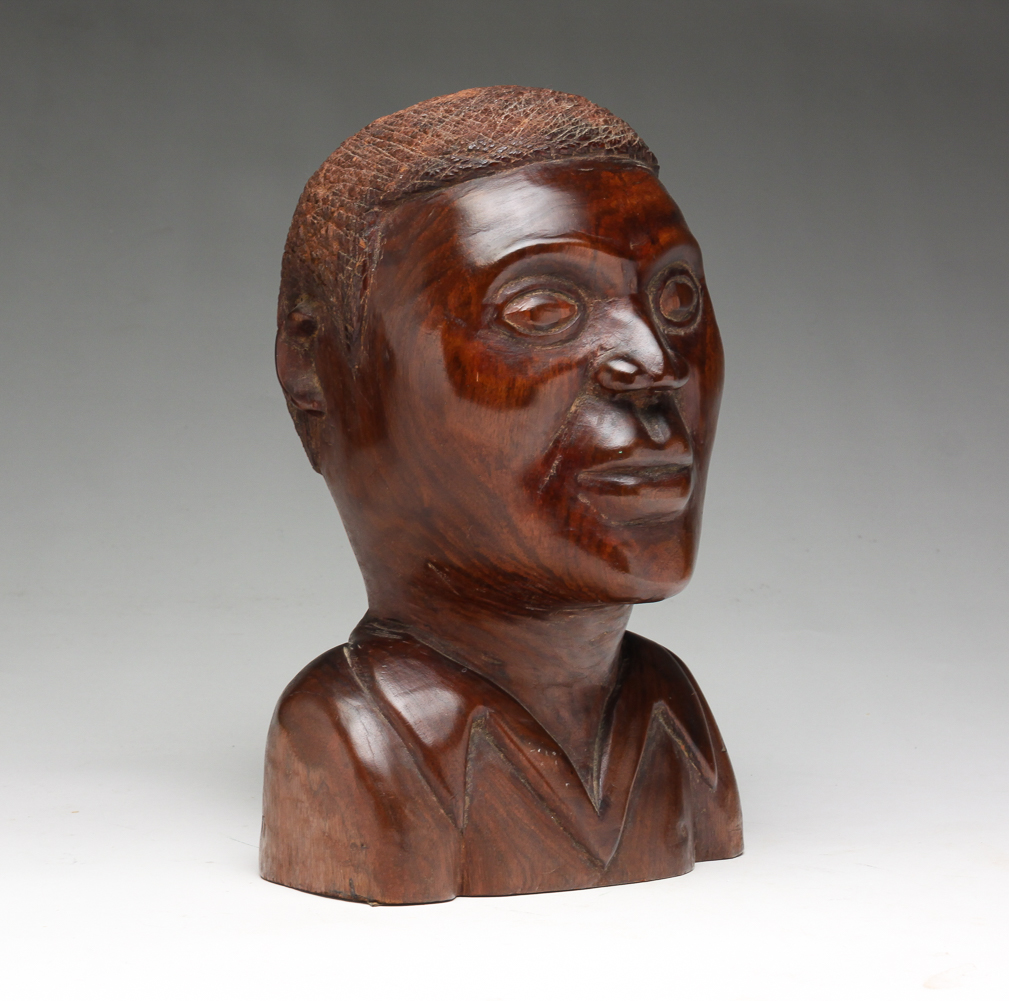 CARVED BUST OF AFRICAN AMERICAN 2e005c