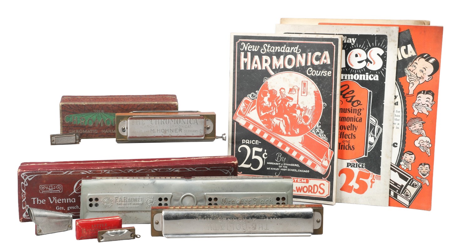 (6) Harmonicas, made in Germany,
