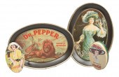 (2) Tin Litho Tip Trays, Dr. Pepper,