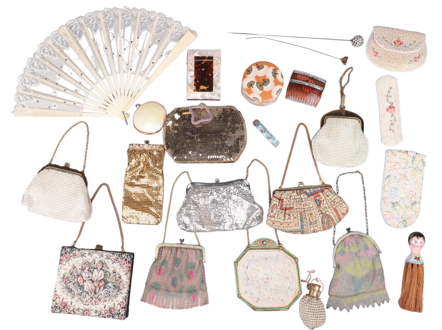 Vintage purse and vanity item grouping 2e0718