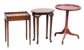 (3) Diminutive tables, c/o Hepplewhite
