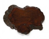 Fine and large Japanese burl wood table