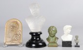 (5) Busts and a bronze plaque to include