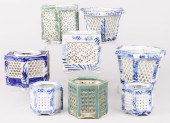  8 Asian porcelain pierced vessels  2e088d