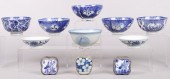 (11) Pcs Asian blue & white porcelain