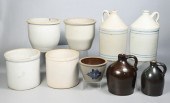 (9) Stoneware crocks and jugs to include