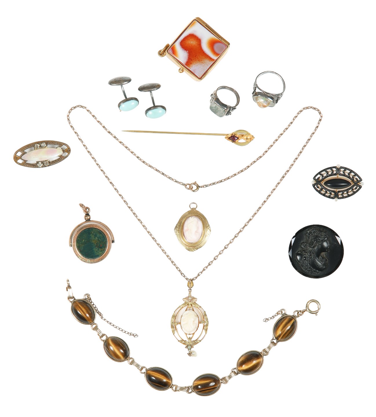 19th C jewelry grouping to include 2e0980