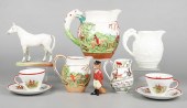 Hunt themed tableware and figure to