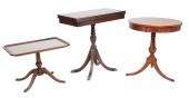 (3) Regency style mahogany tables, c/o