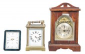 (3) Carriage clock, mantle clock, desk