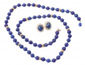 14K Lapis necklace and earrings to include