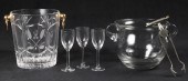 (5) Pcs glassware, c/o (3) Lalique France
