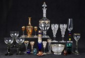 Glasses, decanters and vases to include