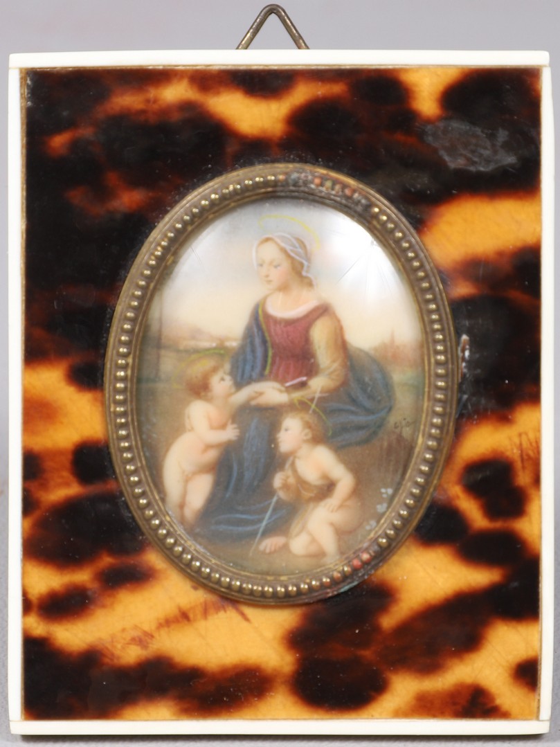 Miniature religious portrait Madonna 2e0c09
