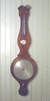 English mahogany banjo barometer   