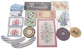 American needlepoint, fabrics, rugs