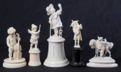  5 Continental carved ivory figures 2e0d08