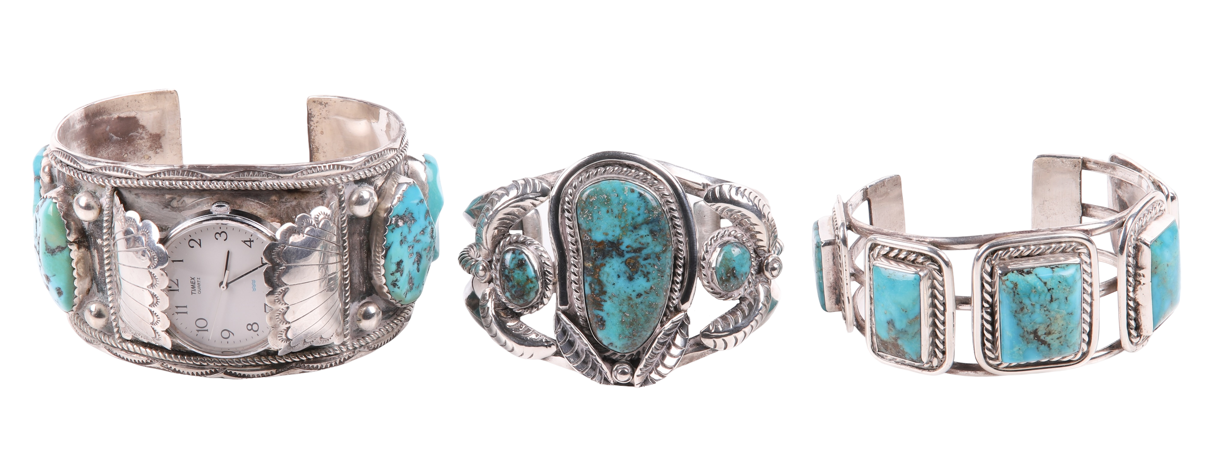  3 Sterling and turquoise cuff 2e0dd6