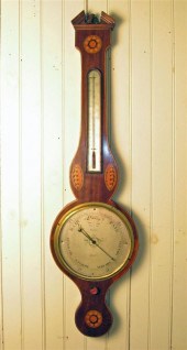 English mahogany banjo barometer 49b08