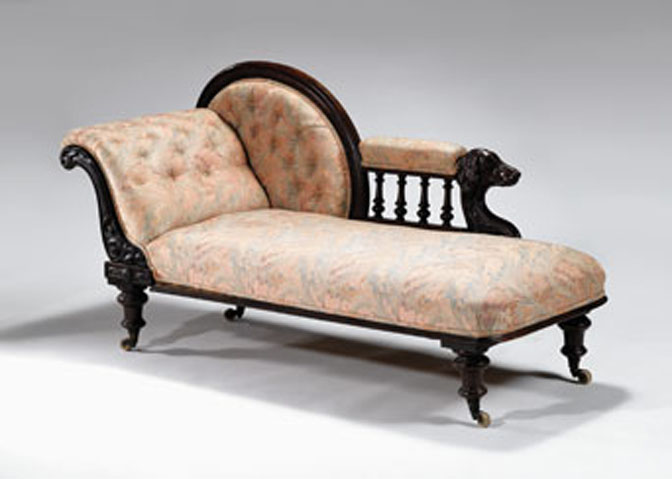 Victorian mahogany chaise longue 49b31