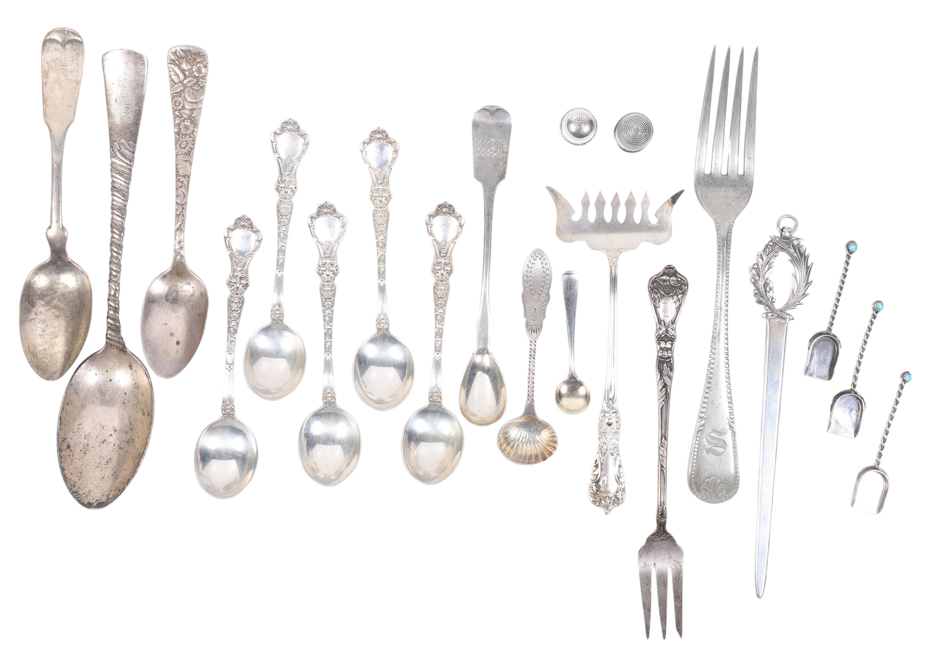 Assorted sterling and silver flatware 2e107a