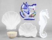 (5) Pcs sea theme porcelain, c/o Belleek