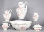 6-Piece porcelain chamber set, unmarked,