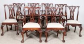(9) pc Craftique Chippendale style mahogany