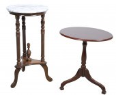 (2) Contemporary side tables, c/o one