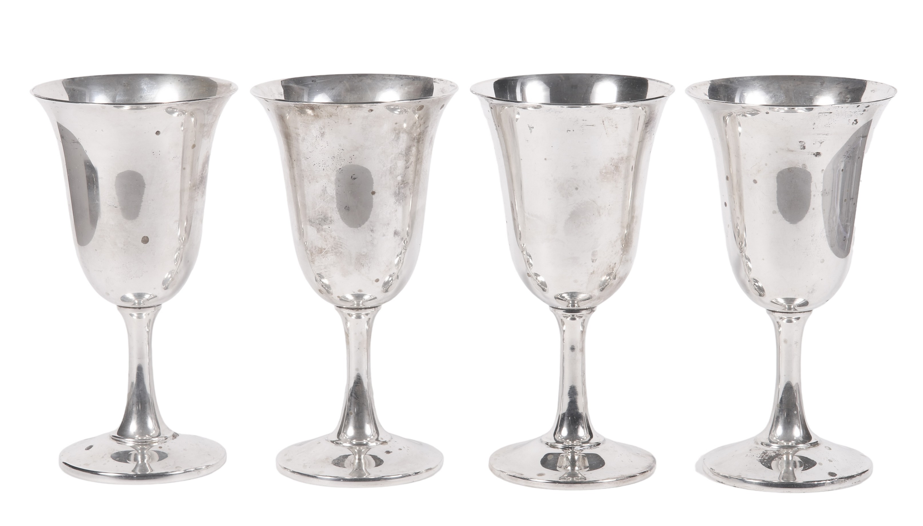  4 Wallace sterling goblets 6 3 4  2e1291