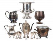 (13) Pcs silver plate, including FB