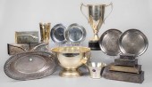 silver plate trophy items to include