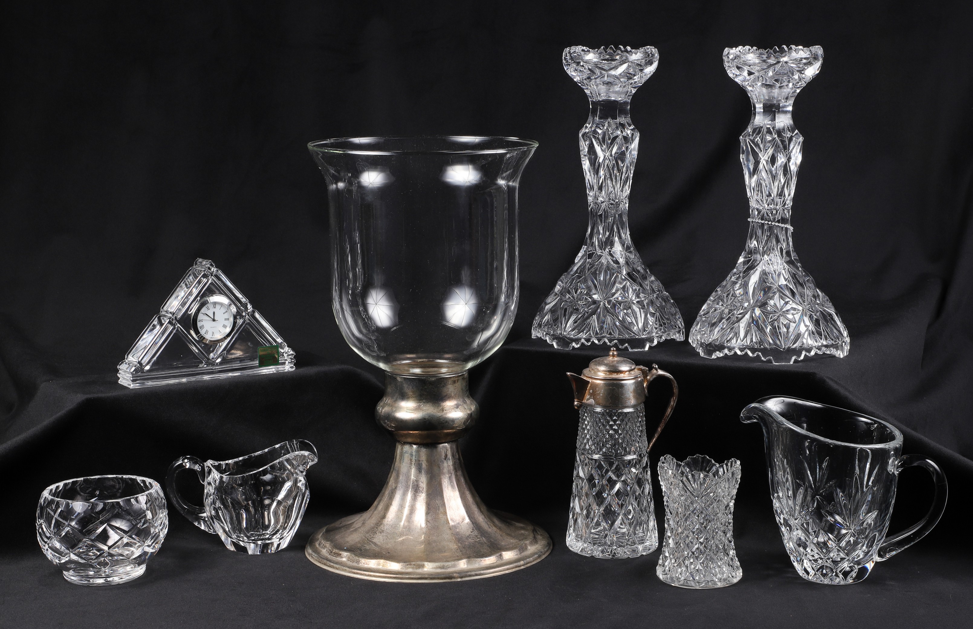 Glass and silver plate grouping 2e1334
