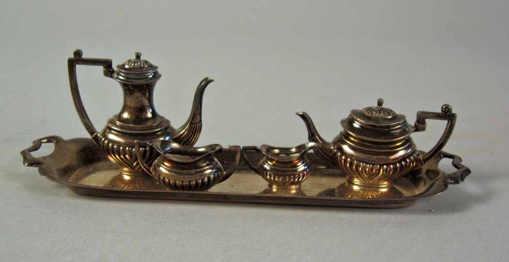 English sterling silver miniature tea service