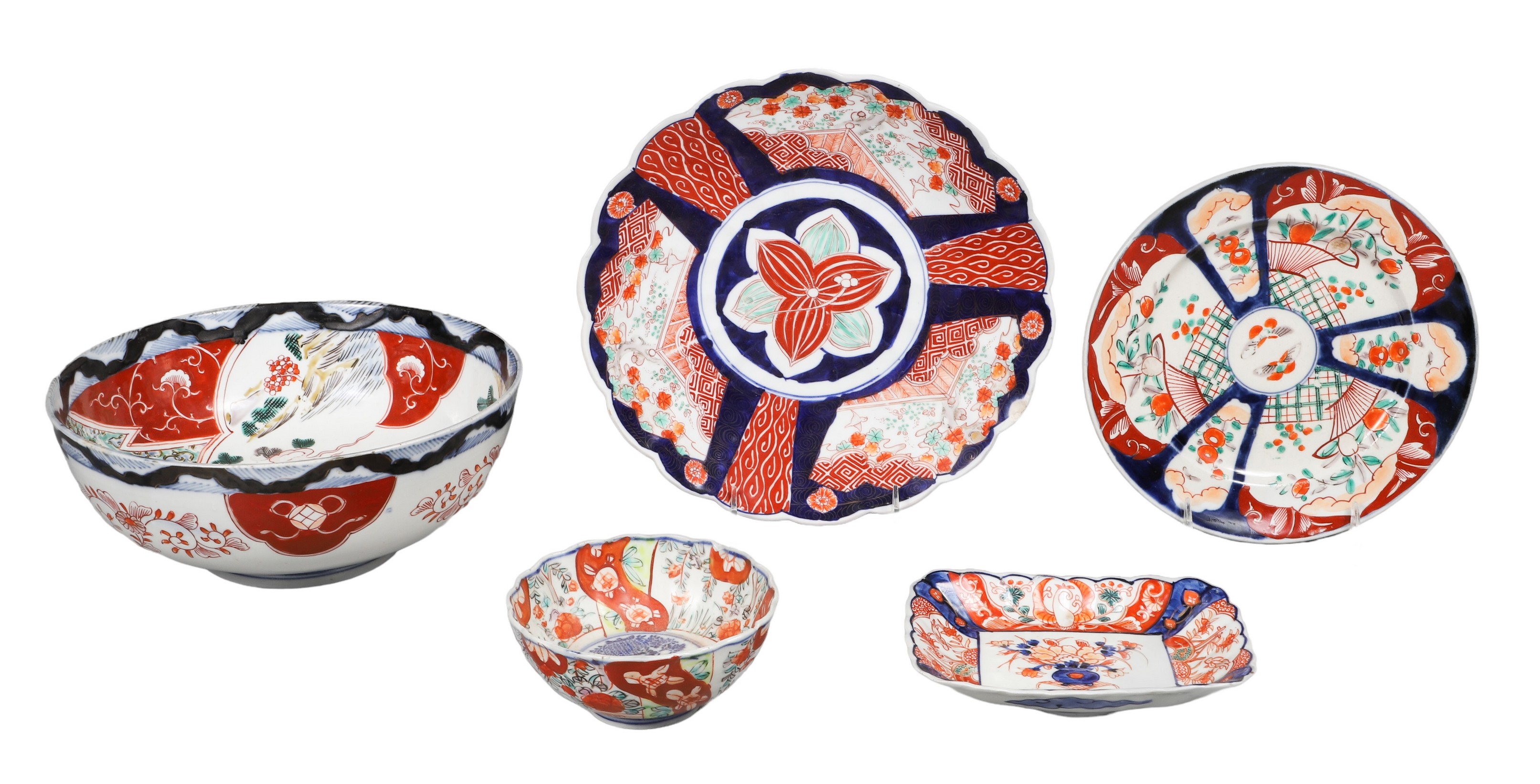  5 Pcs Japanese Imari porcelain  2e1451