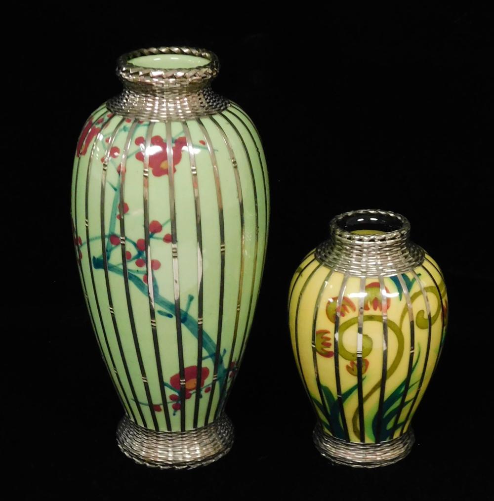 ASIAN: TWO JAPANESE PORCELAIN VASES WITH