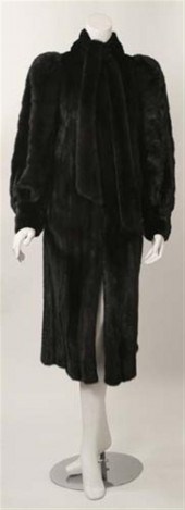 Leon Vissot calf-length mink coat  