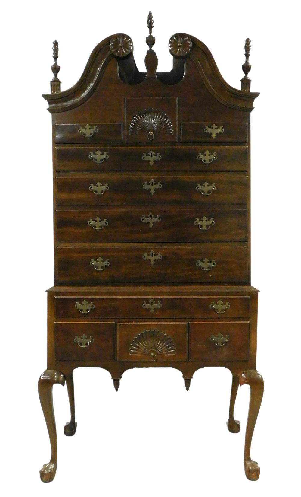 CHIPPENDALE HIGHBOY LATE 18TH 2defdc