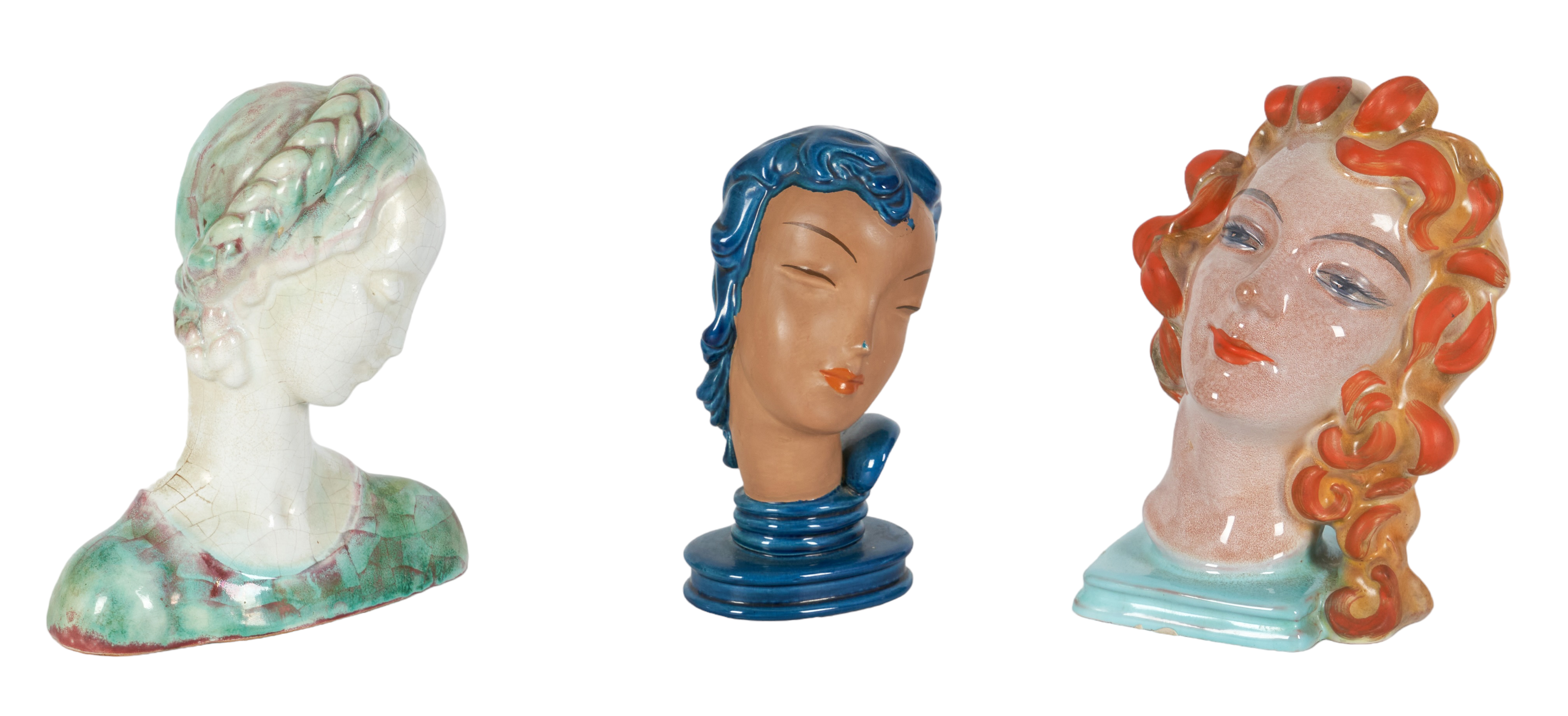  3 Pottery female busts to include 2e2490