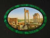 MICRO-MOSAIC OVAL PLAQUE OF THE FORUM
