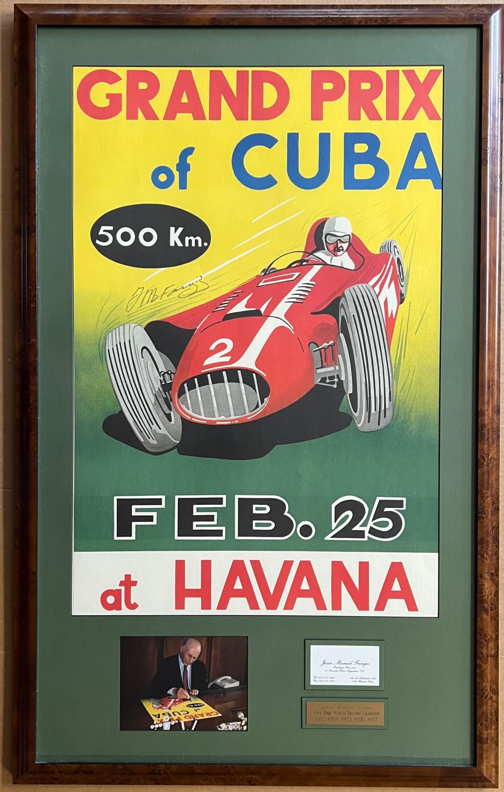 1958 CUBAN GRAND PRIX POSTER REPRO  2e2901