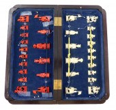 ASIAN: CHINESE EXPORT CHESS SET AND